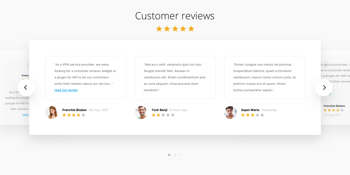 Reviews Carousel