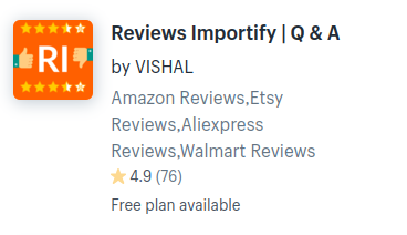 Reviews Importify Shopify App by VISHAL to Import Reviews from Amazon