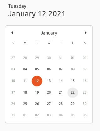 A date highlighted on a calendar