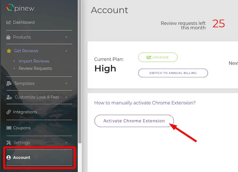 Opinew Product Reviews - Activating Google Chrome Extension