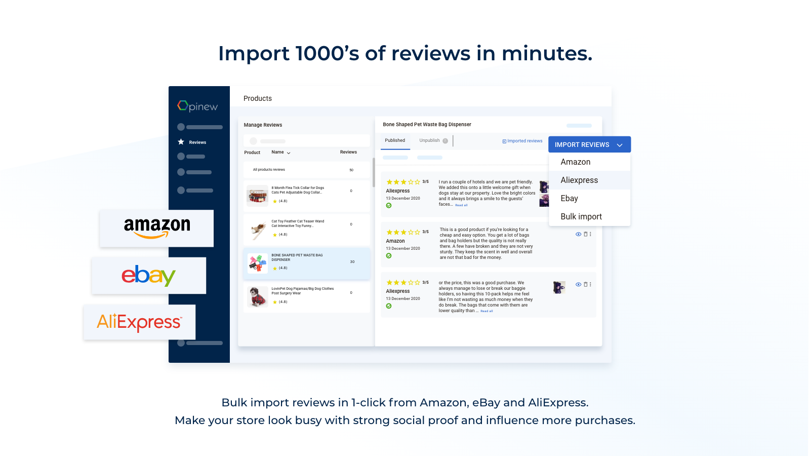 Add reviews to Shopify with Opinew