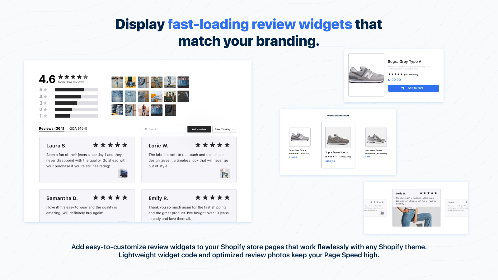Add reviews to Shopify - Display reviews on your Shopify store with widgets