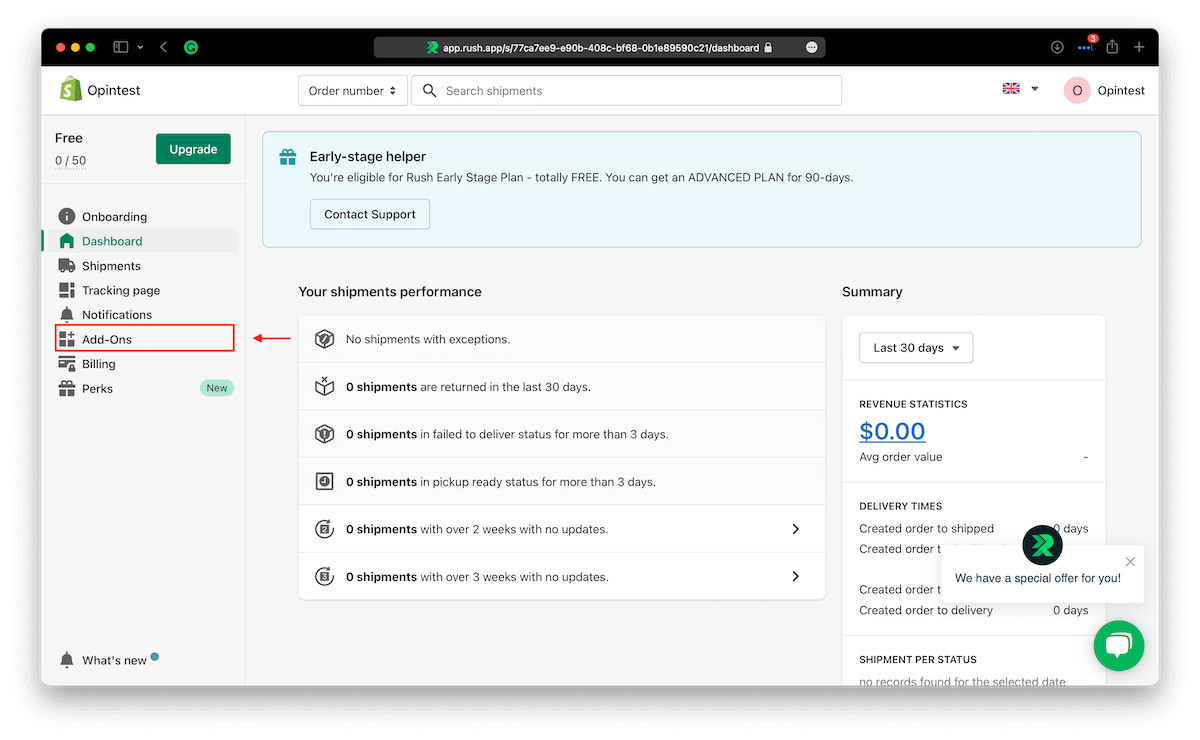 Opinew and Rush Integration - Opinew Help